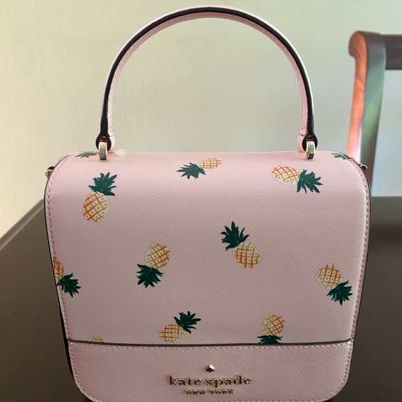 kate spade Handbags - NWT Kate Spade Pink Mini Bag with Pineapple Design